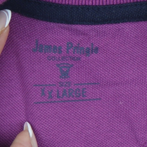 James Pringle Men's Purple XL Polo Shirt