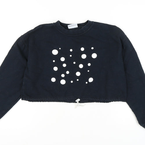Blue Rinse Women's Black Polka Dot Sweatshirt L