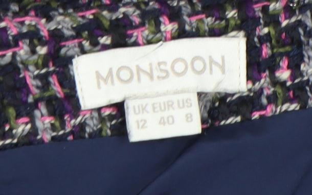 Monsoon Women's Multicoloured Check Pencil Skirt Size 12