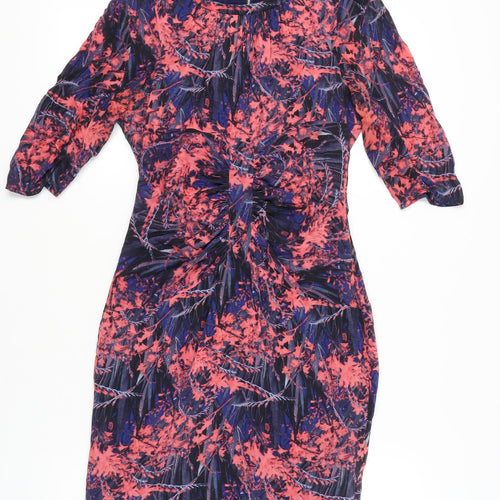 Whistles Women's Multicoloured Silk Dress Size 12