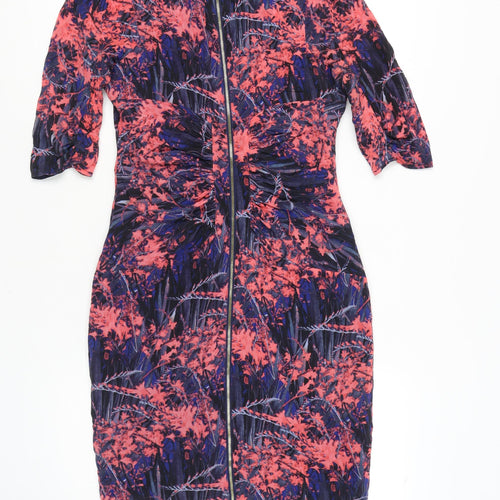 Whistles Women's Multicoloured Silk Dress Size 12