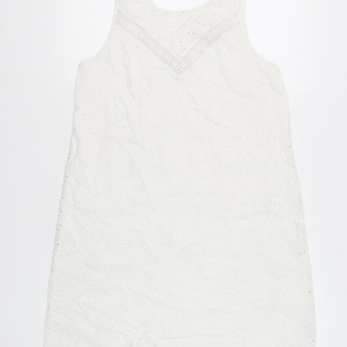 GAP Women's White Sleeveless Dress Size M
