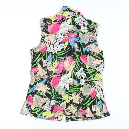 IZOD Women's Multicoloured Floral Sleeveless Blouse, Size S