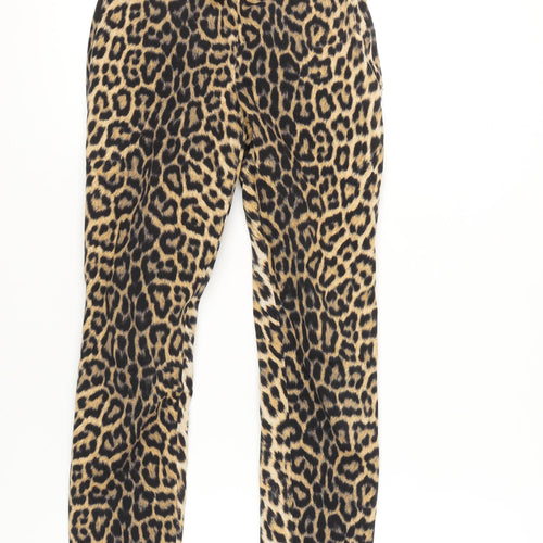 Zara Woman XS Multicoloured Animal Print Trousers