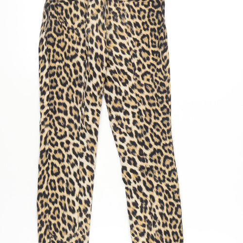 Zara Woman XS Multicoloured Animal Print Trousers