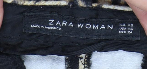 Zara Woman XS Multicoloured Animal Print Trousers