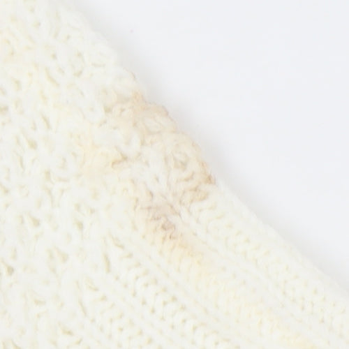 boohoo Women's White Knit Jumper Size S
