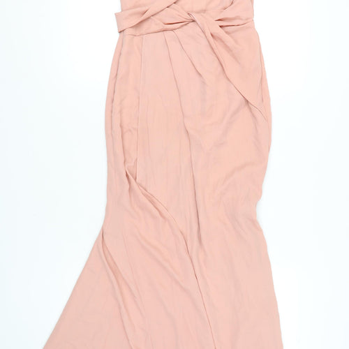 ASOS Design Pink One Shoulder Mermaid Dress Size 8