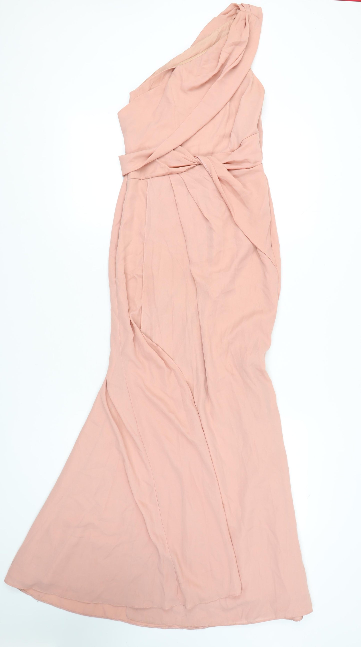 ASOS Design Pink One Shoulder Mermaid Dress Size 8