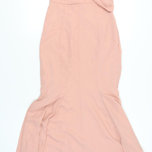ASOS Design Pink One Shoulder Mermaid Dress Size 8