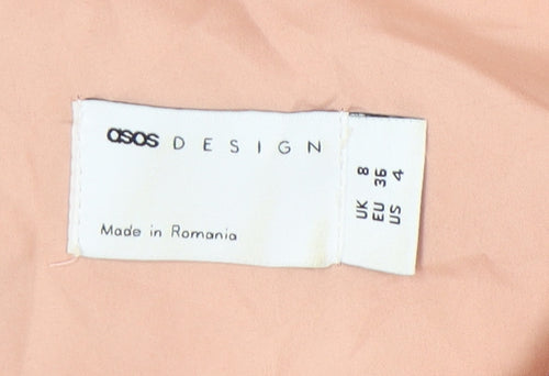 ASOS Design Pink One Shoulder Mermaid Dress Size 8