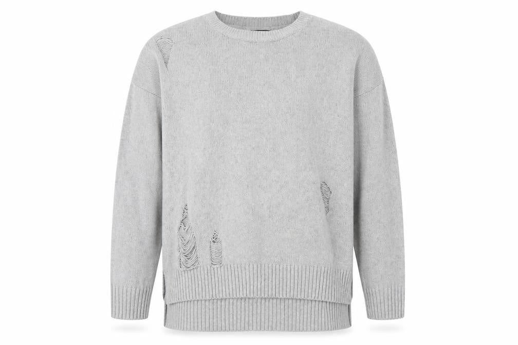 Front view of New Look Men's Grey jumper XL Knit