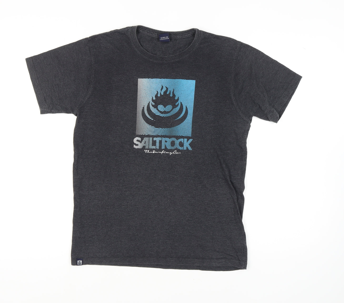Saltrock Men's Black Graphic Print T-Shirt, Size S