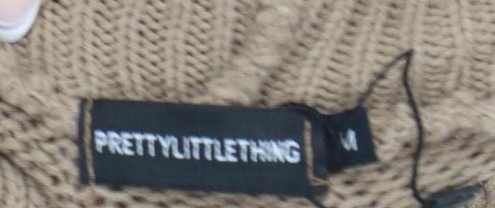 Pretty Little Thing Beige Roll Neck Pullover M