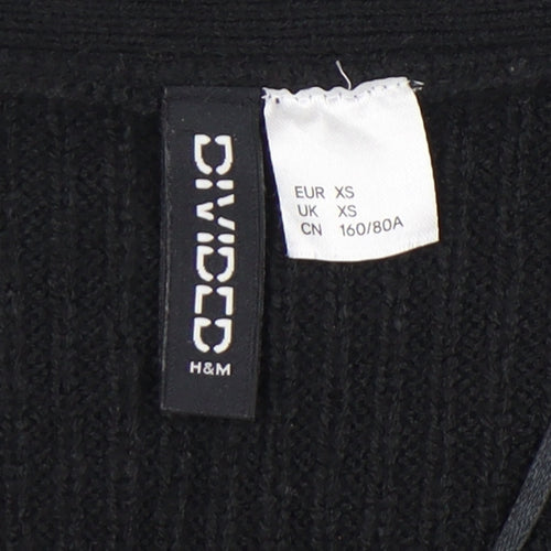 H&M Women's Black Cardigan XS V-Neck