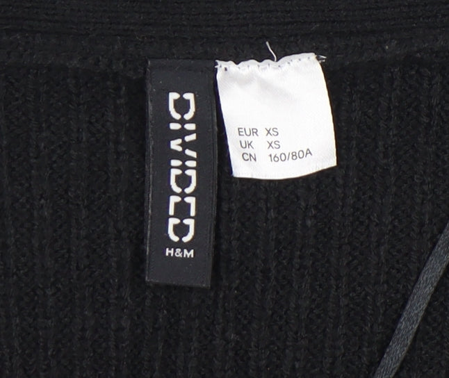 H&M Women's Black Cardigan XS V-Neck