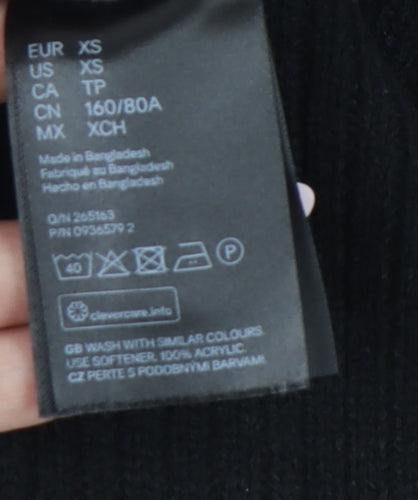 H&M Women's Black Cardigan XS V-Neck