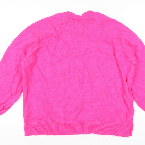 Pull & Bear Women's Pink Pullover Jumper, Size 12