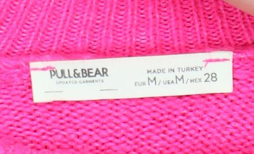 Pull & Bear Women's Pink Pullover Jumper, Size 12