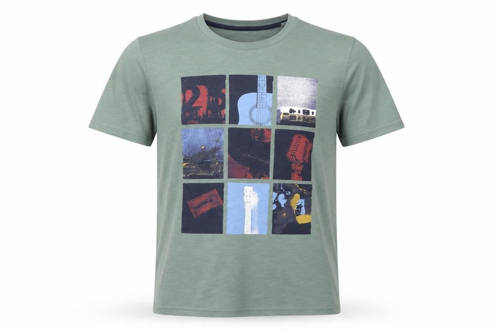 Next Men's Green Music Graphic Print T-Shirt S