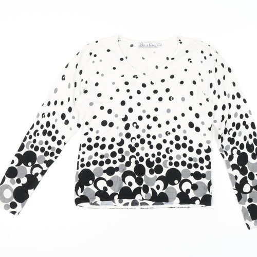 Pure & Natural Women's Multicoloured Pullover Jumper, Size 16