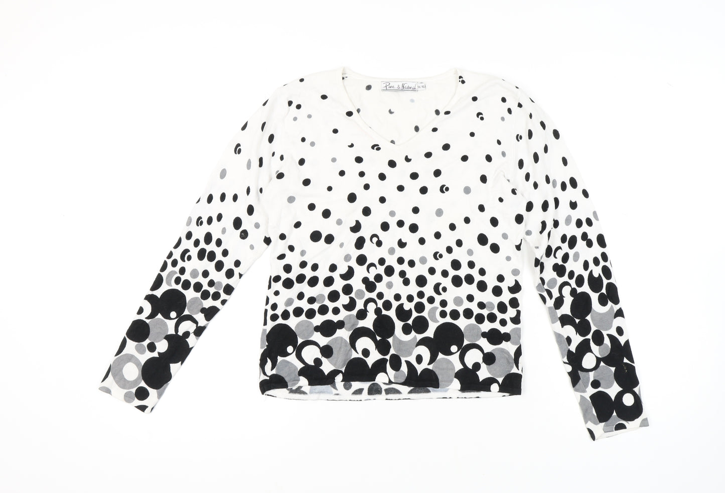 Pure & Natural Women's Multicoloured Pullover Jumper, Size 16