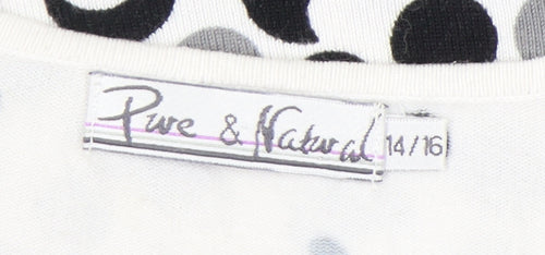 Pure & Natural Women's Multicoloured Pullover Jumper, Size 16