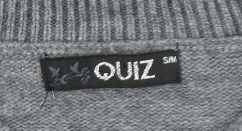 Quiz Women's Grey Pullover Jumper, Size S