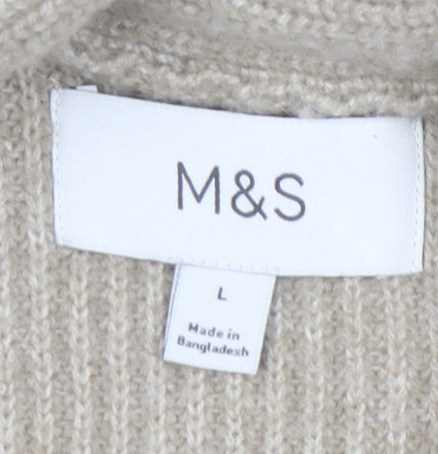 Marks and Spencer Men's Blue Cardigan L Fair Isle Knit