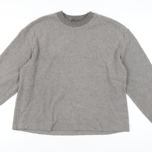 Zara Women's Grey Pullover Jumper Size 12