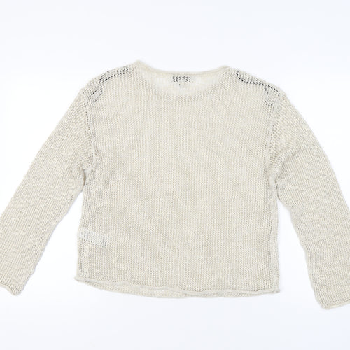 Marks and Spencer Women's Ivory Knit Pullover Jumper M