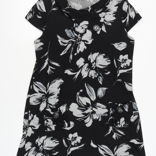 Izabel London Women Black Floral Plus Size Dress