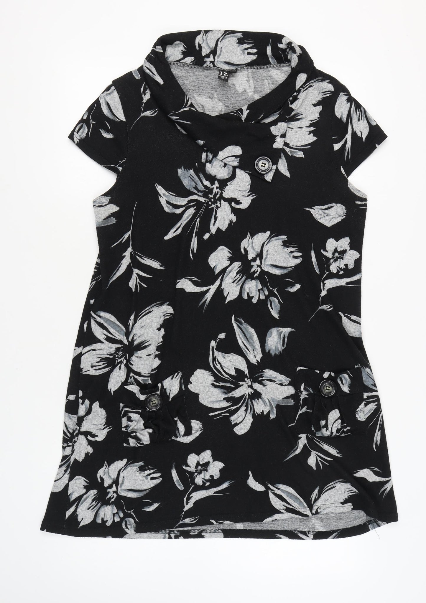 Izabel London Women Black Floral Plus Size Dress