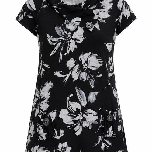 Izabel London Women Black Floral Plus Size Dress