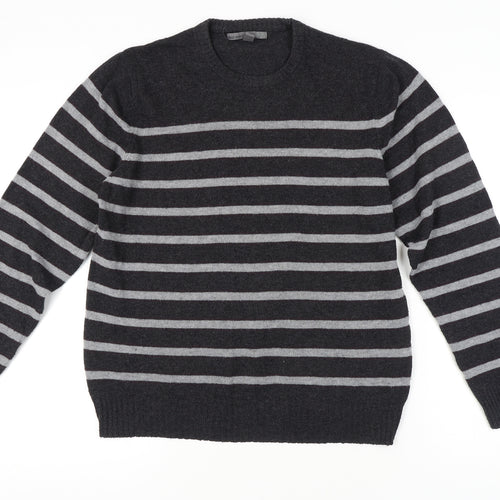 Old Navy Men's Black Striped Pullover Jumper L