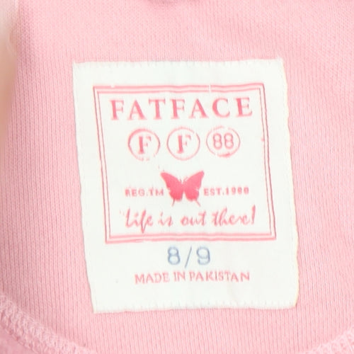 FatFace Pink Girls Candy Graphic Hoodie 8-9 Years