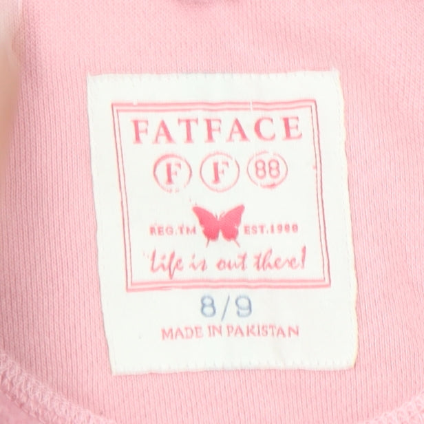 FatFace Pink Girls Candy Graphic Hoodie 8-9 Years