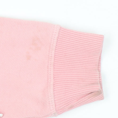 FatFace Pink Girls Candy Graphic Hoodie 8-9 Years