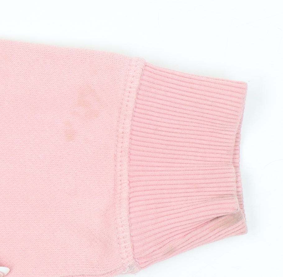 FatFace Pink Girls Candy Graphic Hoodie 8-9 Years