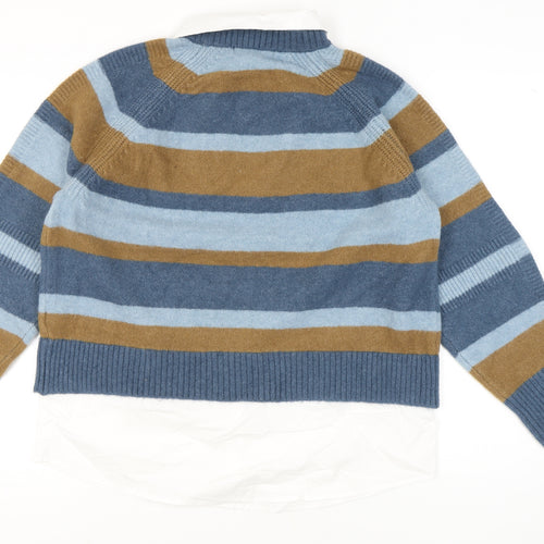 Next Women's Blue Striped Pullover Jumper Size 12