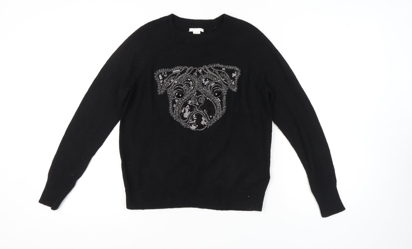 H&M Women's Black Pullover Jumper, Size S