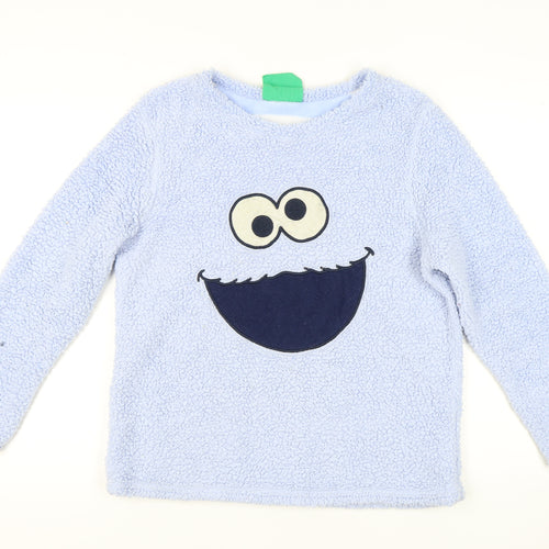Sesame Street Women's Blue Fleece Jumper - Size 12-14