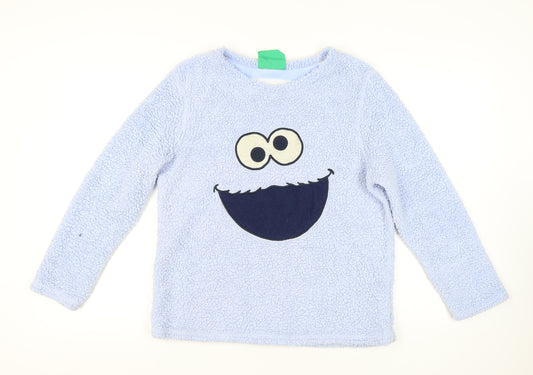 Sesame Street Women's Blue Fleece Jumper - Size 12-14