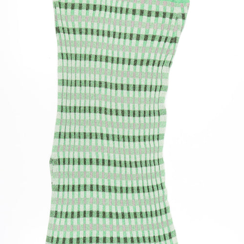 MNG Women's Green Check Skirt, Size M