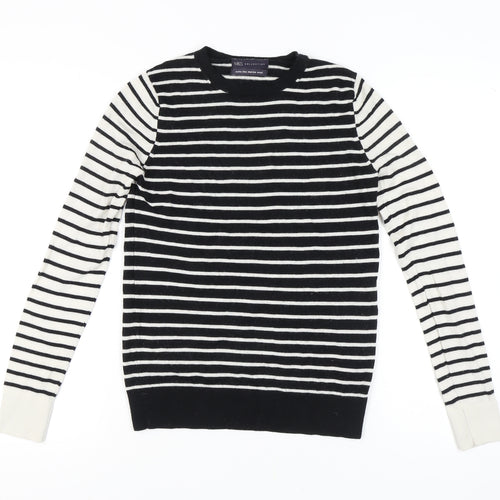 Marks and Spencer Women's Black Striped Pullover Jumper