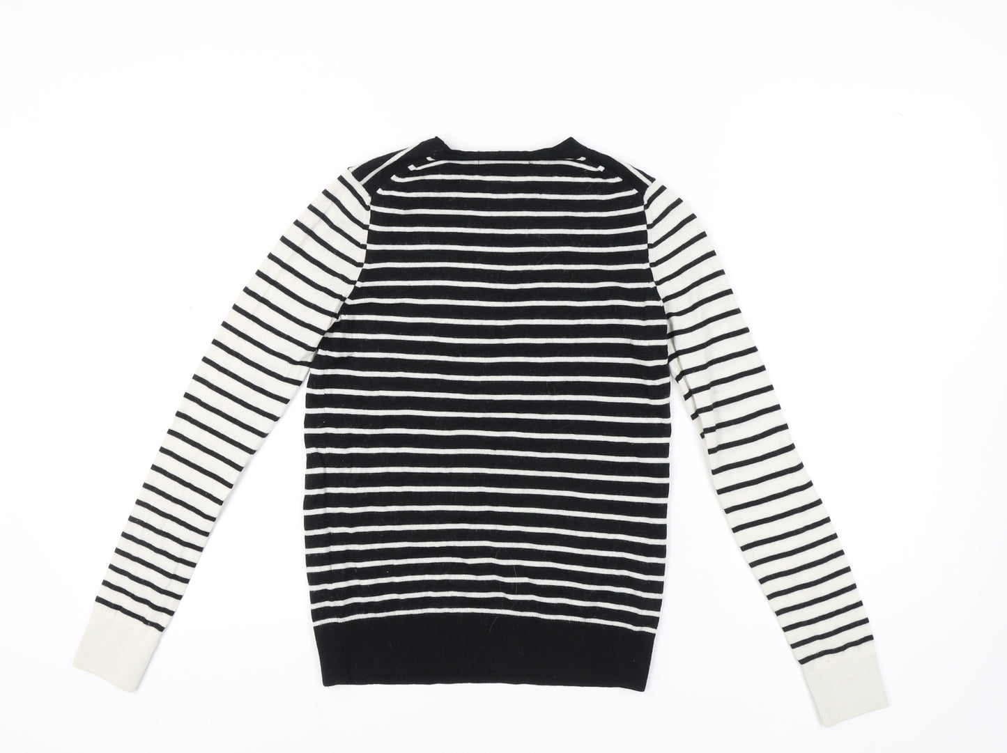 Marks and Spencer Women's Black Striped Pullover Jumper