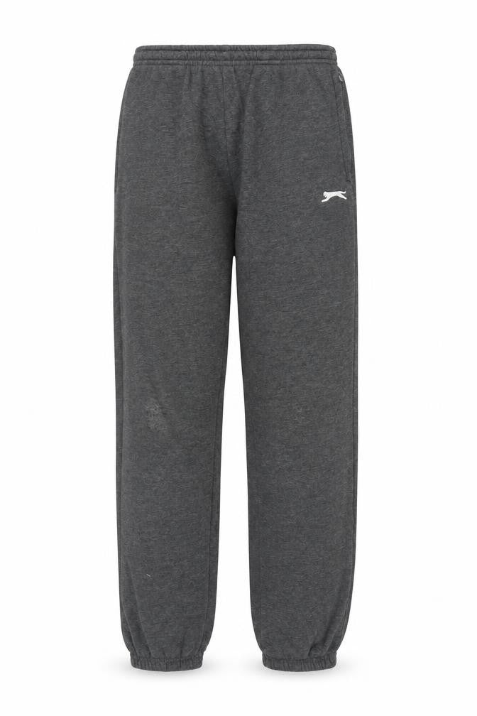Front view of Slazenger boys’ grey jogger trousers 11-12 years