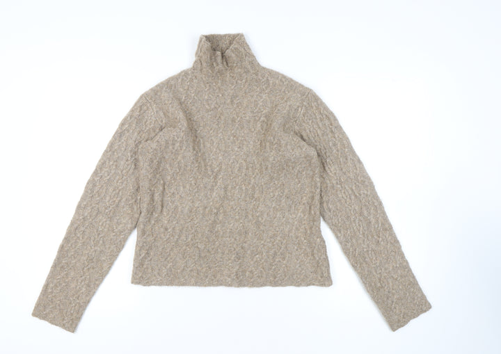 Camilla Pihl Women's Beige High Neck Pullover Jumper