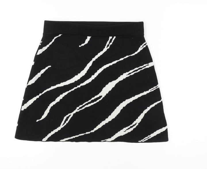 Weekday Women's Black Animal Print Skirt M