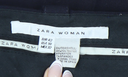 Zara Women's Black Dress Pants, Size 14, Polyester Blend